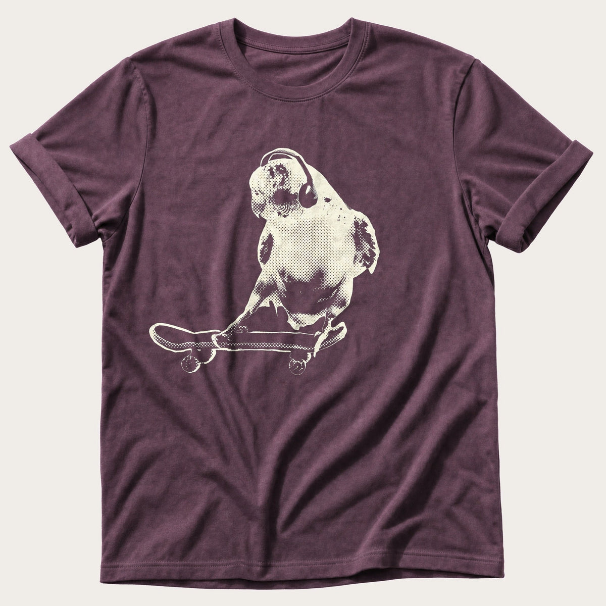 Skater Budgie 99 — Berry Comfort Colors tee
