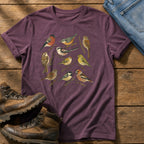 Small Wild Bird Flock — Berry Comfort Colors tee