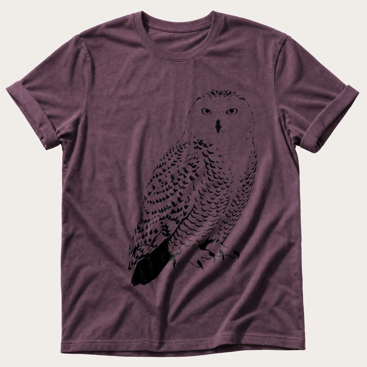 Snowy Owl — Berry Comfort Colors tee