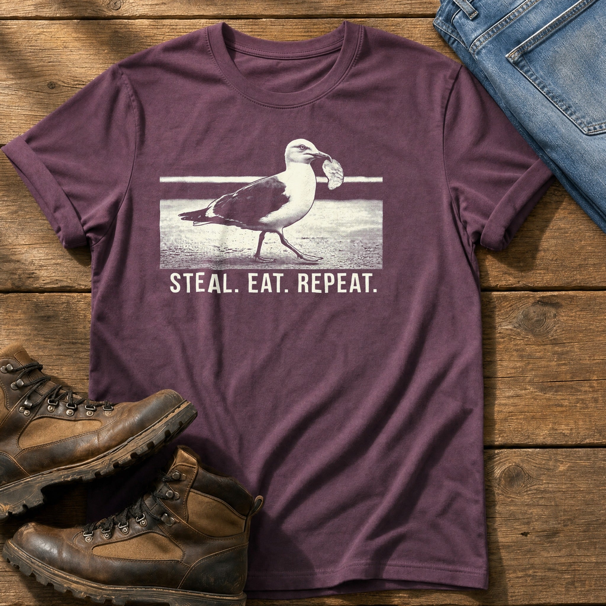 Steal Eat Repeat — Berry Comfort Colors tee