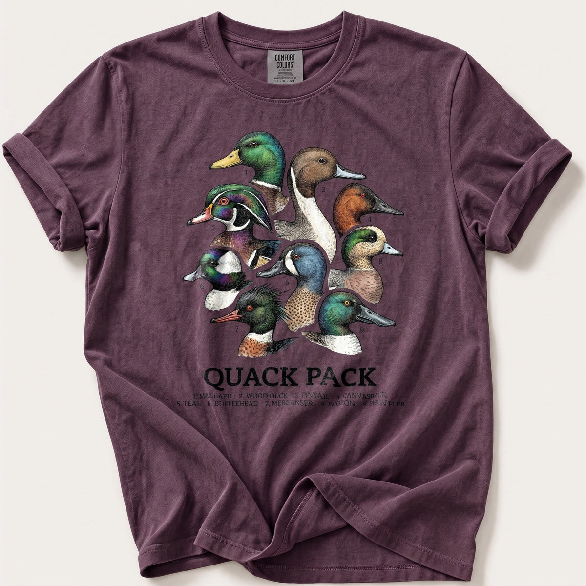 The Quack Pack — Berry Comfort Colors tee