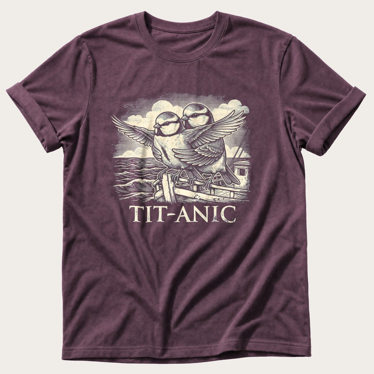 Tit-Anic II — Berry Comfort Colors tee