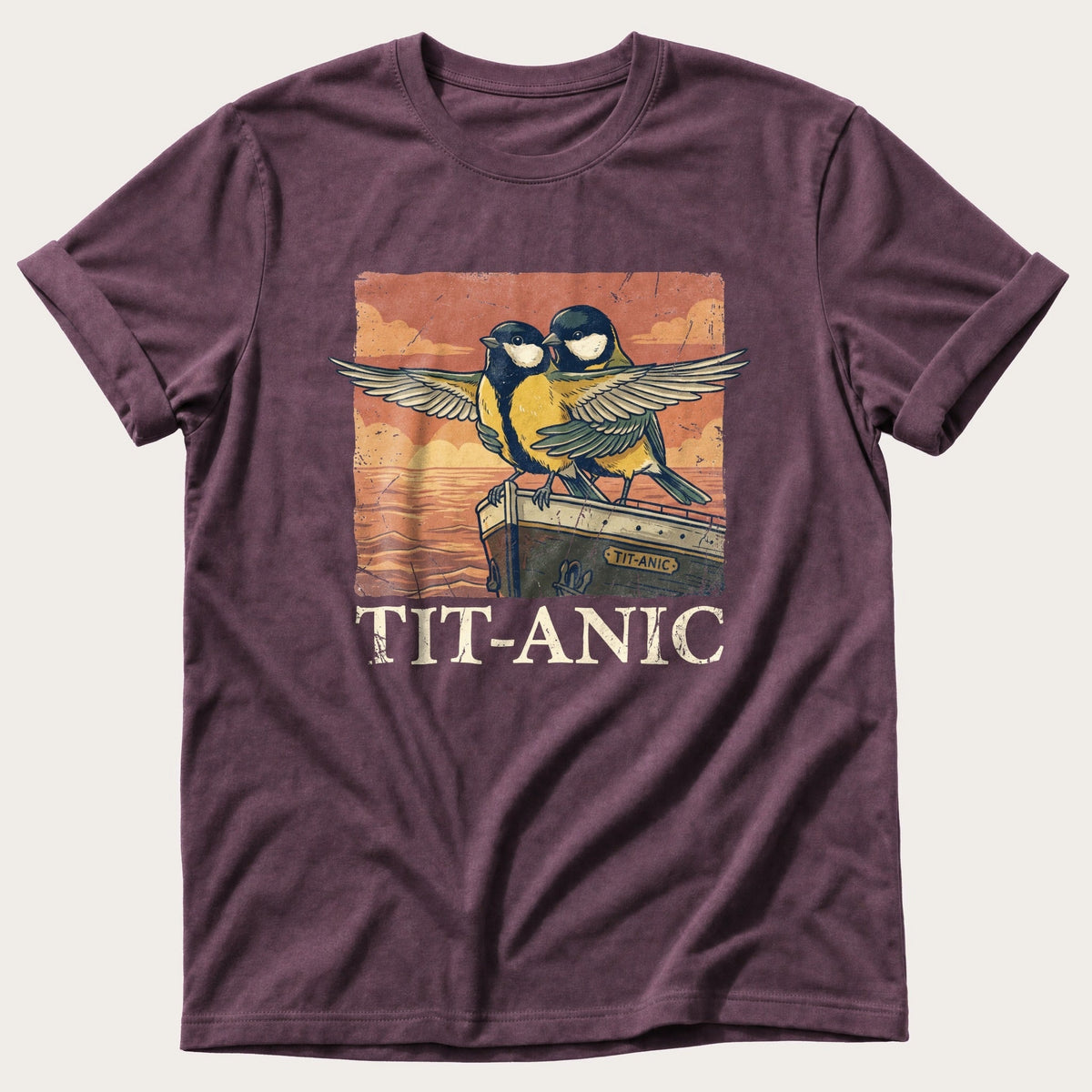 Tit-Anic — Berry Comfort Colors tee