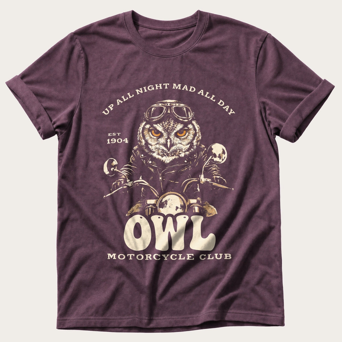 Up All Night Mad All Day — Berry Comfort Colors tee
