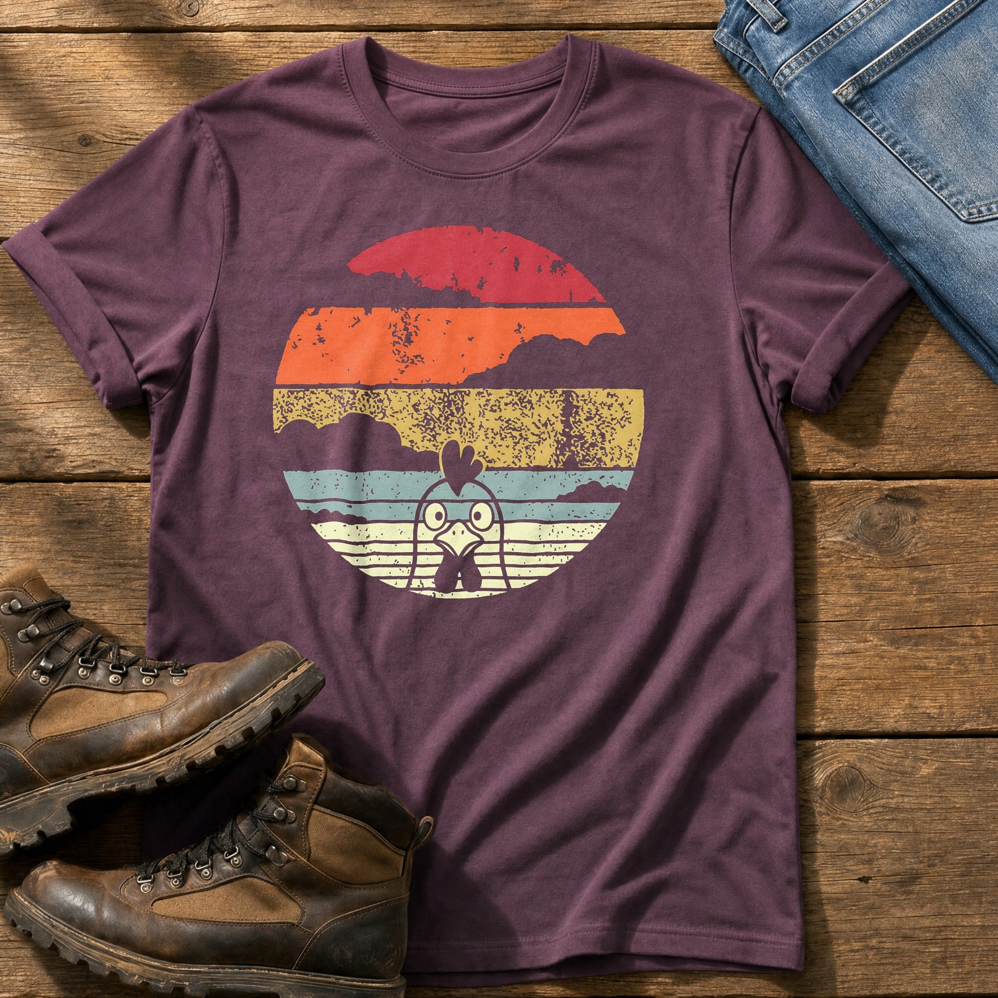 Vintage Hen — Berry Comfort Colors tee