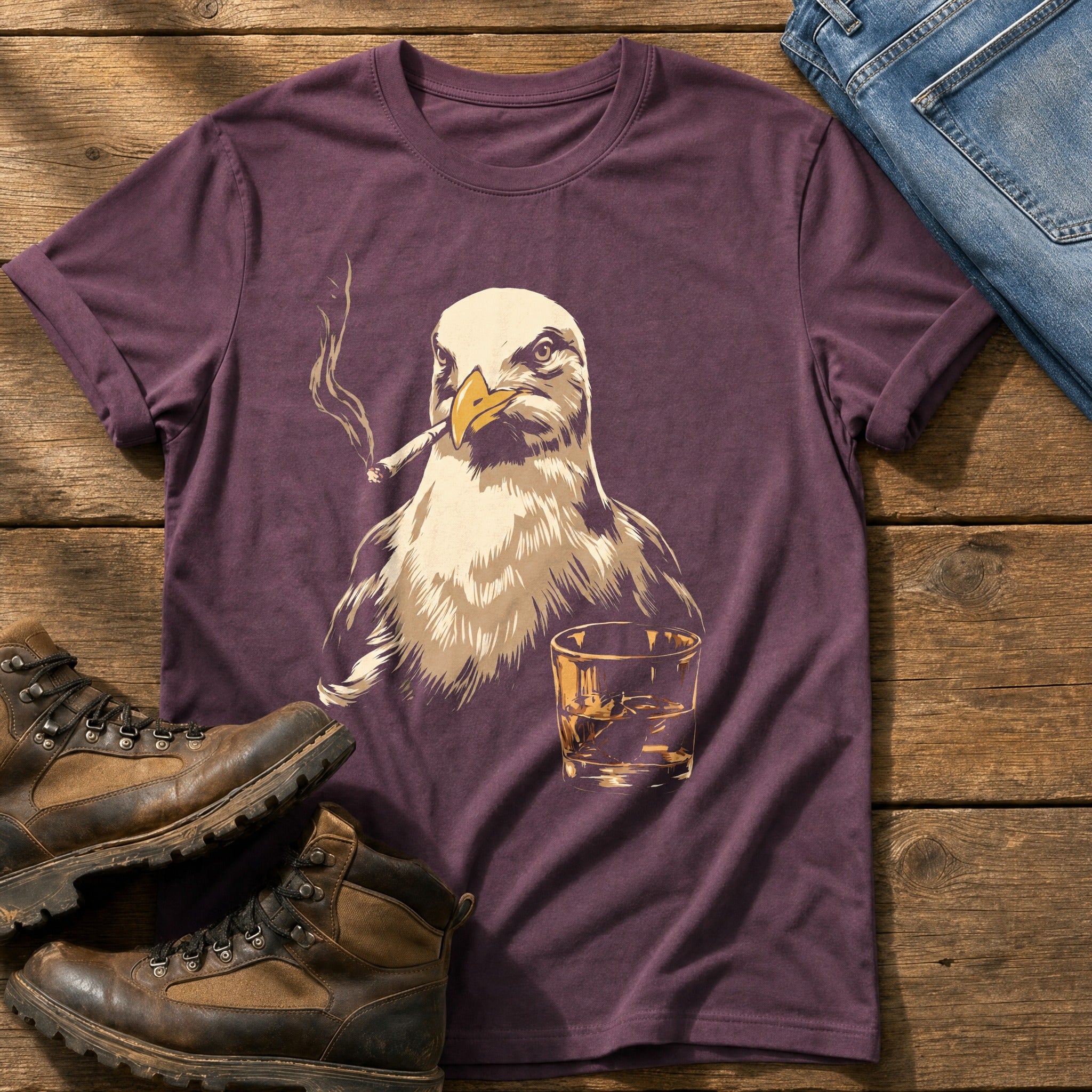 Whisky-faced Gull — Berry Comfort Colors tee