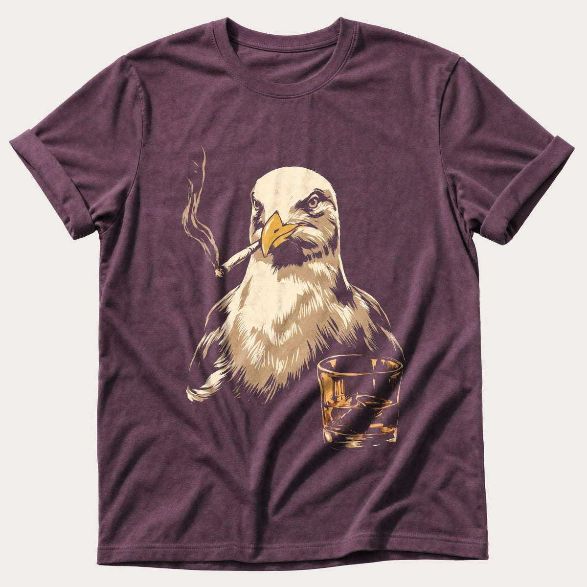 Whisky-Faced Gull — Berry Comfort Colors tee