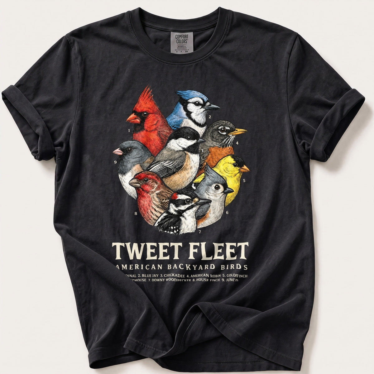 American Tweet Fleet — Black Comfort Colors tee