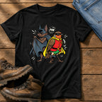 Bat N Robin 44 — Black Comfort Colors tee