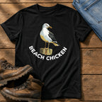 Beach Chicken 12 — Black Comfort Colors tee