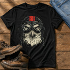 Biker Eagle 3 — Black Comfort Colors tee