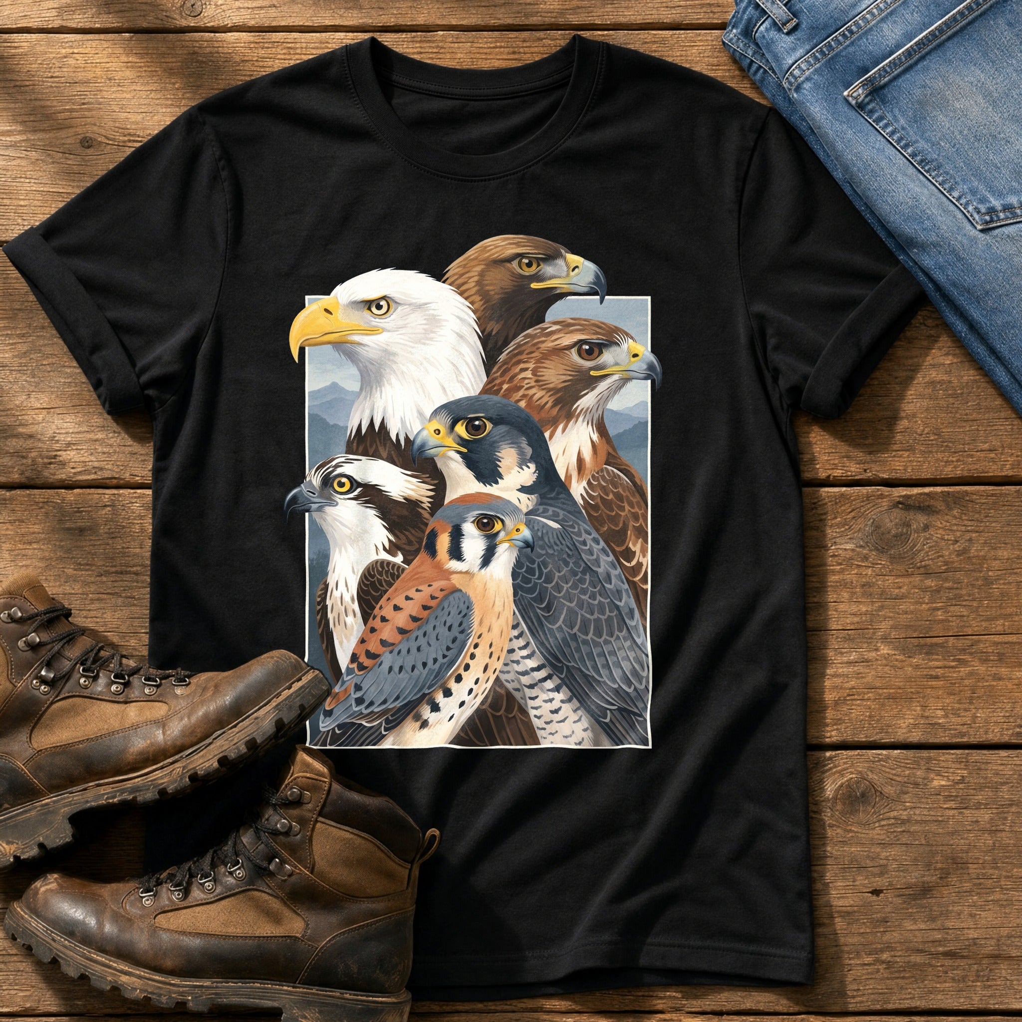 Birds Of Prey Breeds 33 — Black Comfort Colors tee