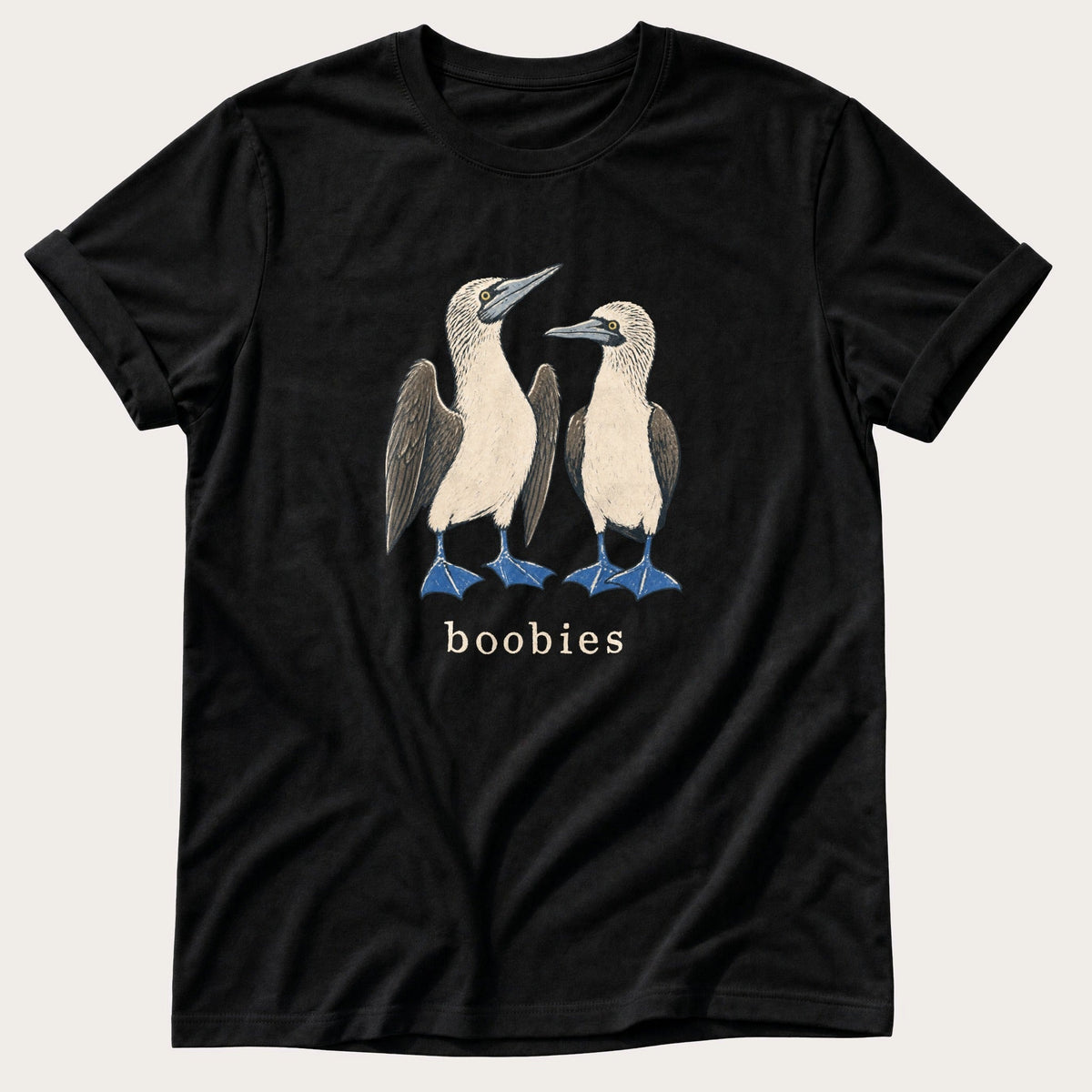 Boobies — Black Comfort Colors tee