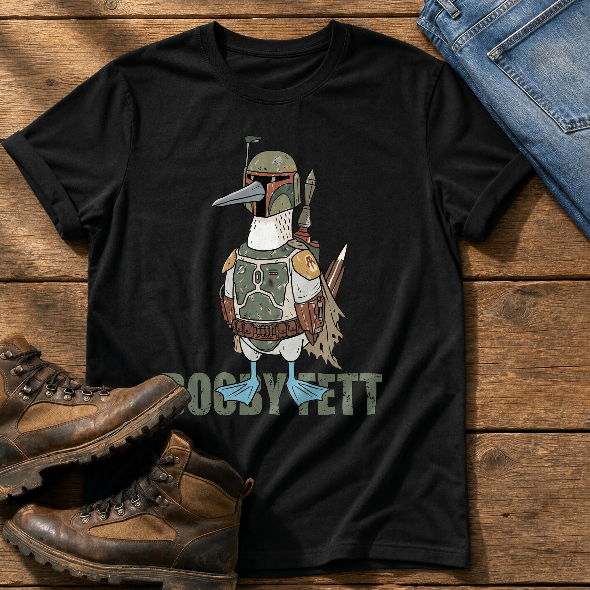 Booby Bounty Hunter — Black Comfort Colors tee