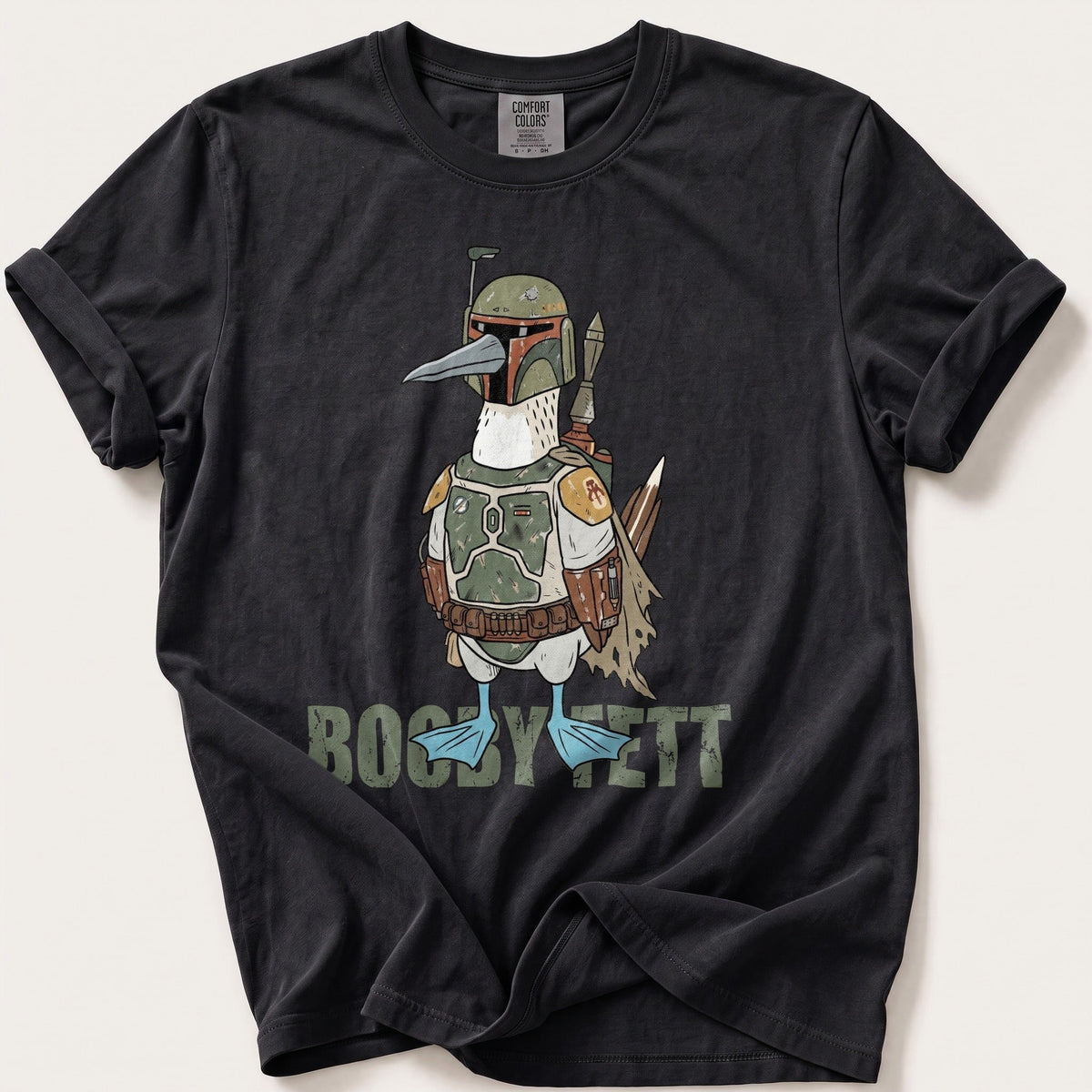 Booby Bounty Hunter — Black Comfort Colors tee