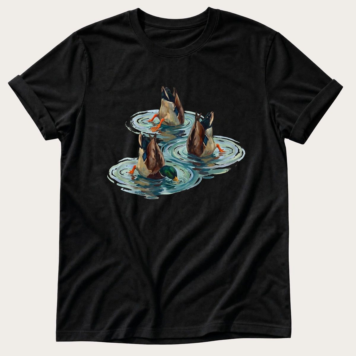 Bottoms Up Mallards — Black Comfort Colors tee