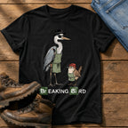 Breaking Bird — Black Comfort Colors tee