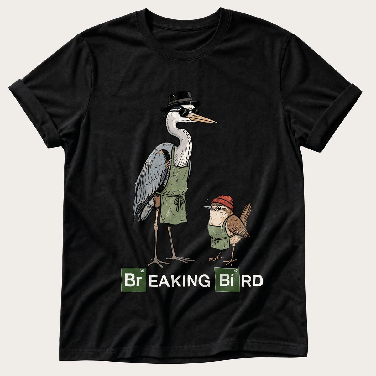 Breaking Bird — Black Comfort Colors tee