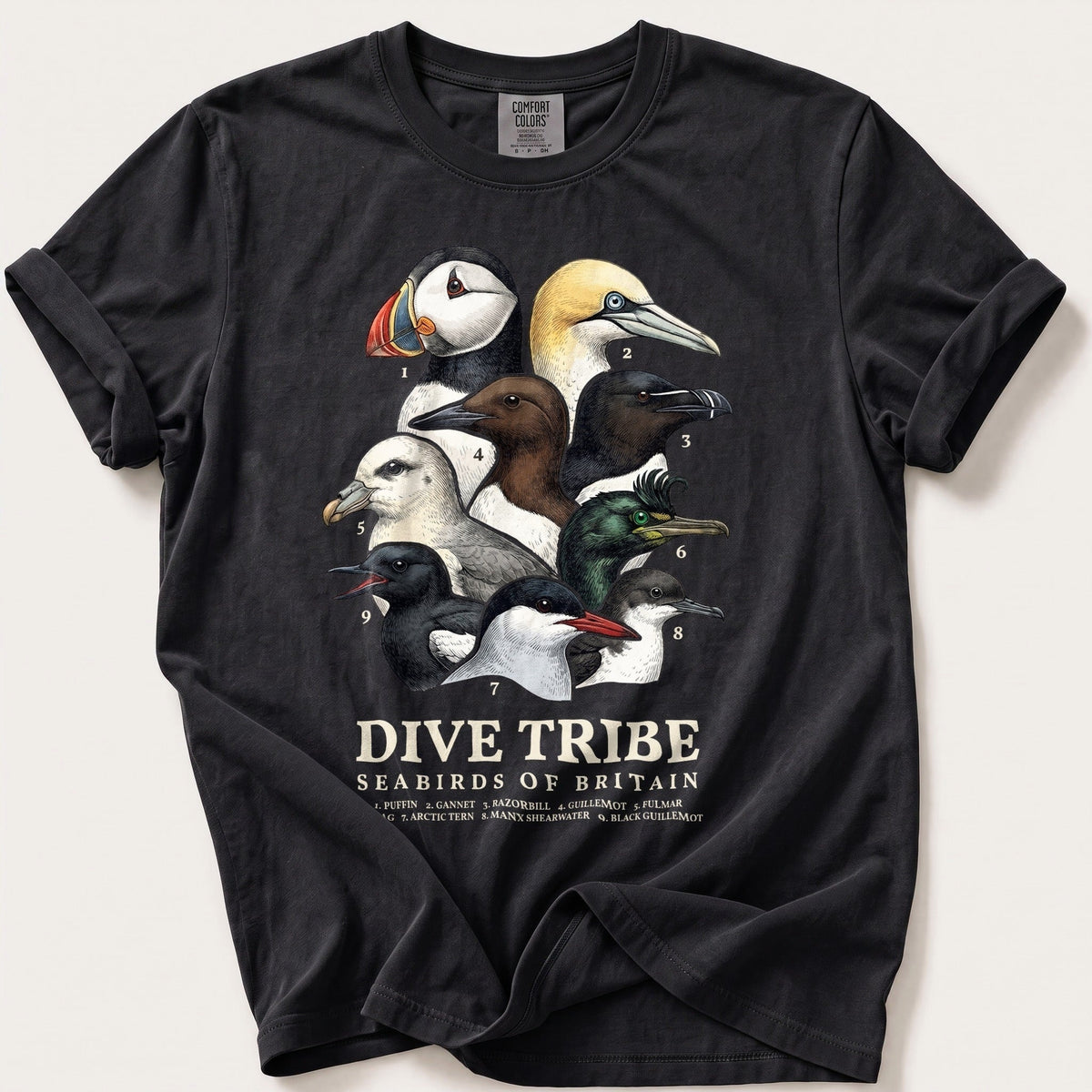 Dive Tribe — Black Comfort Colors tee