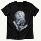 dramatic-snow-owl — Black Comfort Colors tee