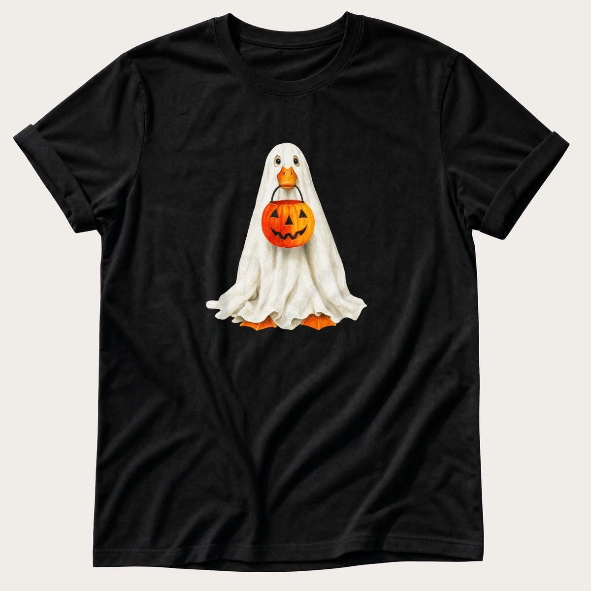 Duck Or Treat — Black Comfort Colors tee