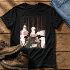 Gulls Playing Poker — Black Comfort Colors tee