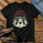 Hawk Beanie 44 — Black Comfort Colors tee