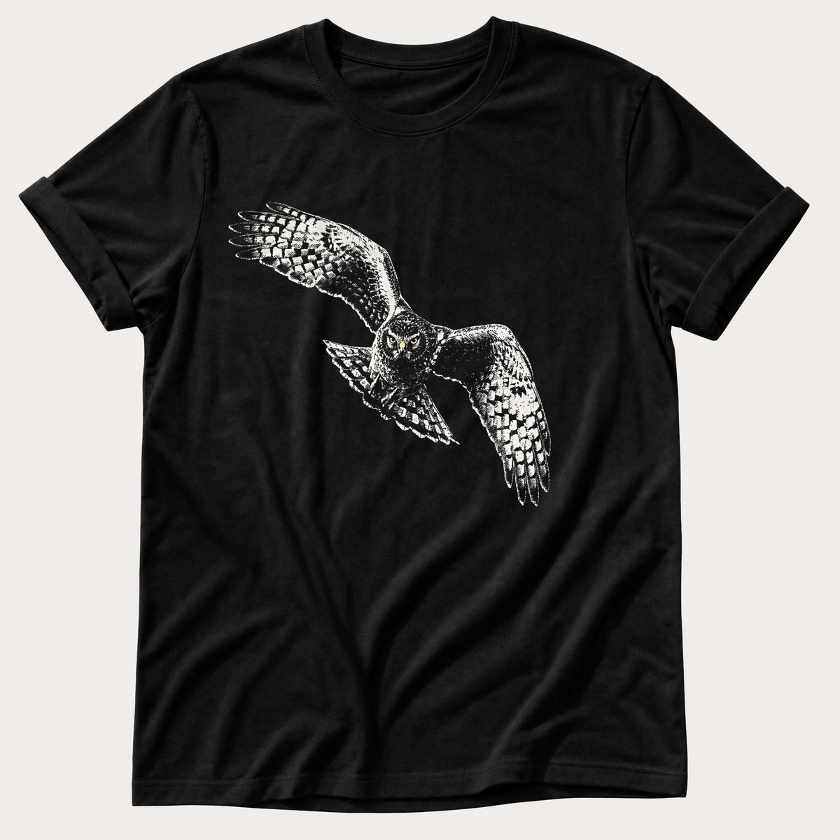 Hawk Mid Flight — Black Comfort Colors tee