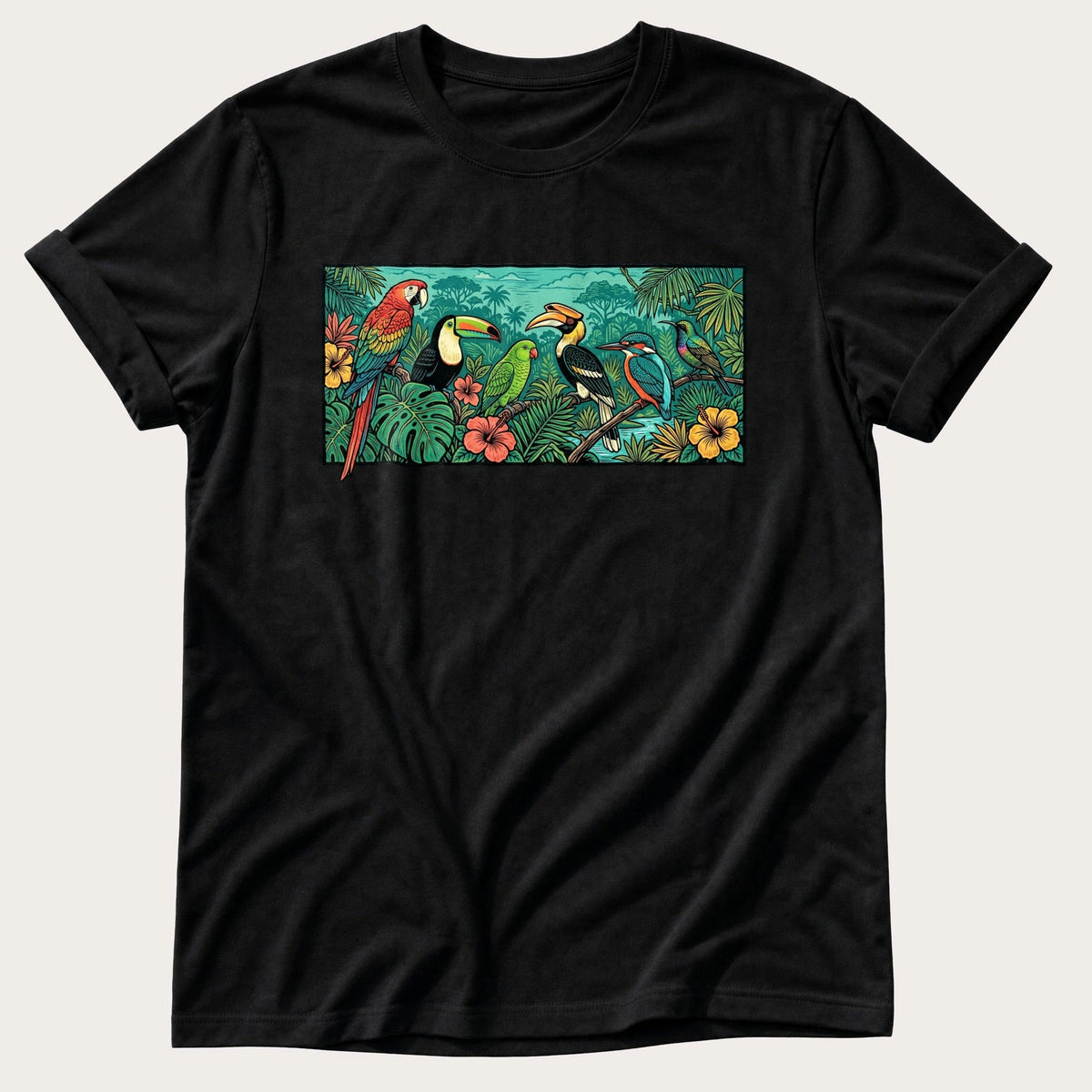 Parrot Species — Black Comfort Colors tee