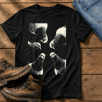 Pigeon Flock 7 — Black Comfort Colors tee