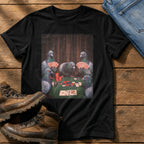 Pigeon Poker Night — Black Comfort Colors tee
