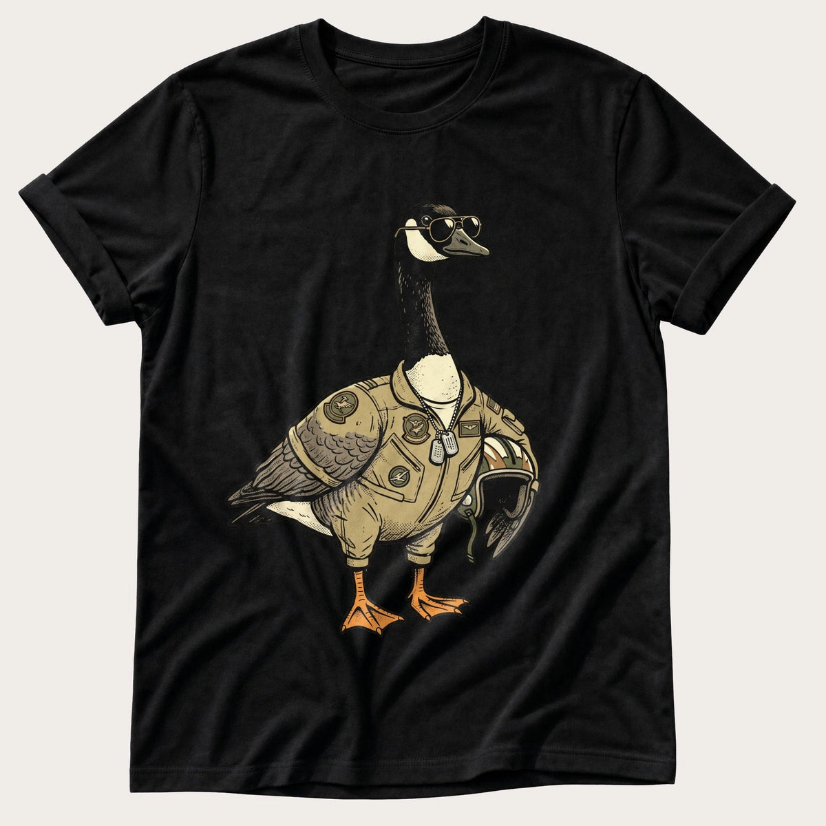 Pilot Goose — Black Comfort Colors tee