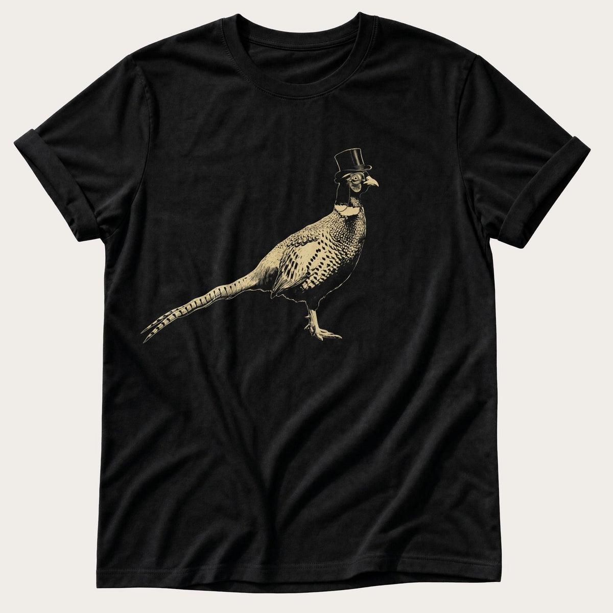 Posh Pheasant 1 — Black Comfort Colors tee
