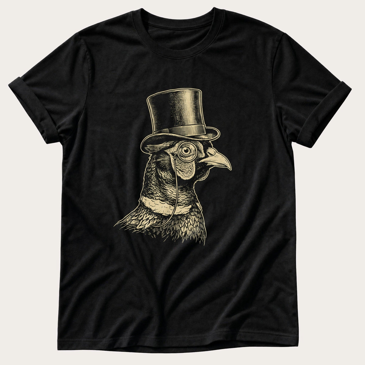 Posh Pheasant 8 — Black Comfort Colors tee