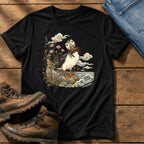 Puffin With Crab 4 — Black Comfort Colors tee