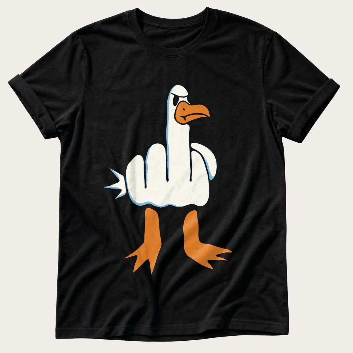 Rude Seagull — Black Comfort Colors tee