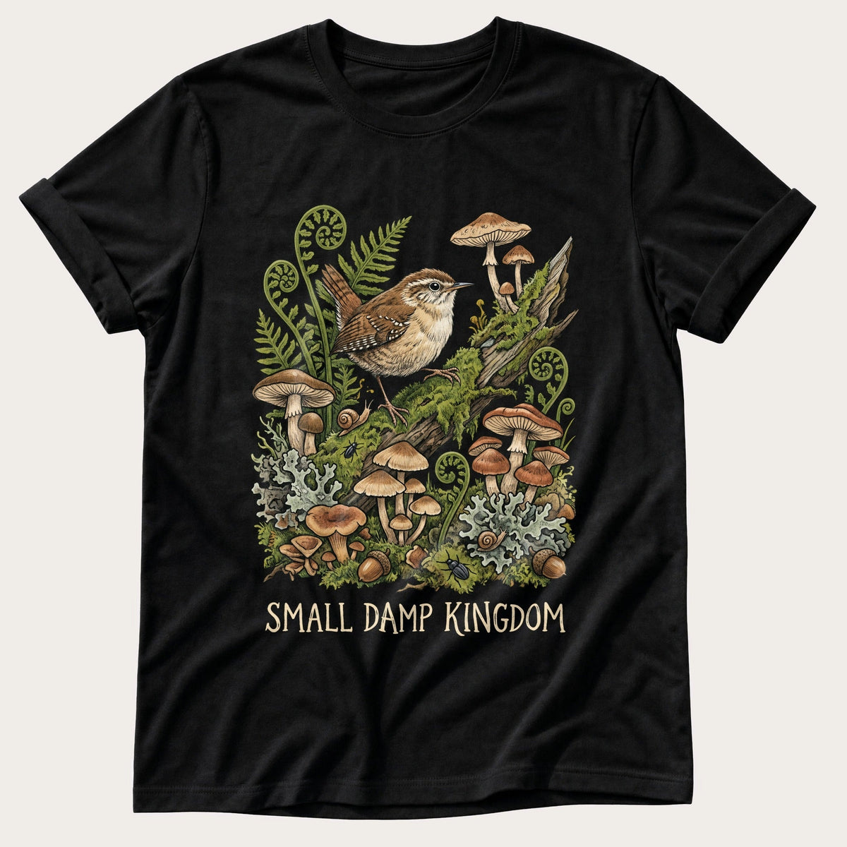 Small Damp Kingdom — Black Comfort Colors tee