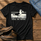 Steal Eat Repeat — Black Comfort Colors tee