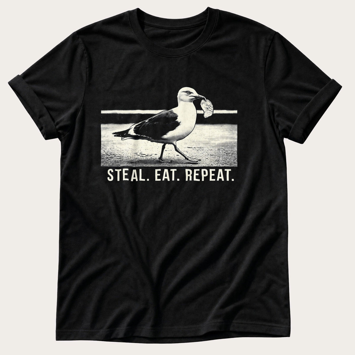 Steal Eat Repeat — Black Comfort Colors tee