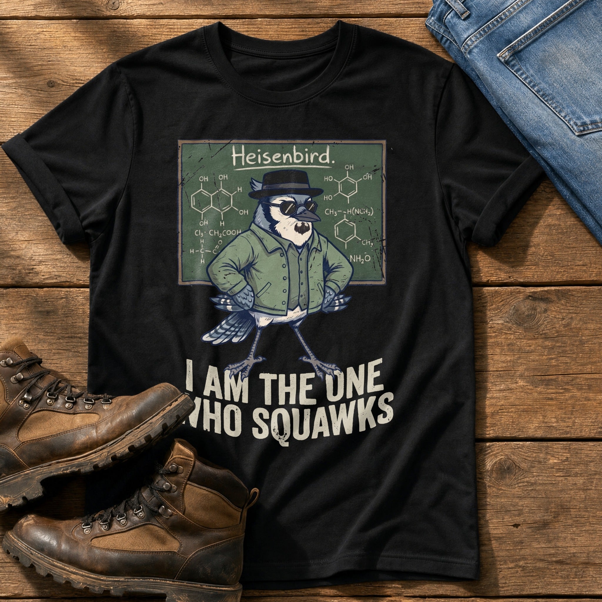The One Who Squawks — Black Comfort Colors tee