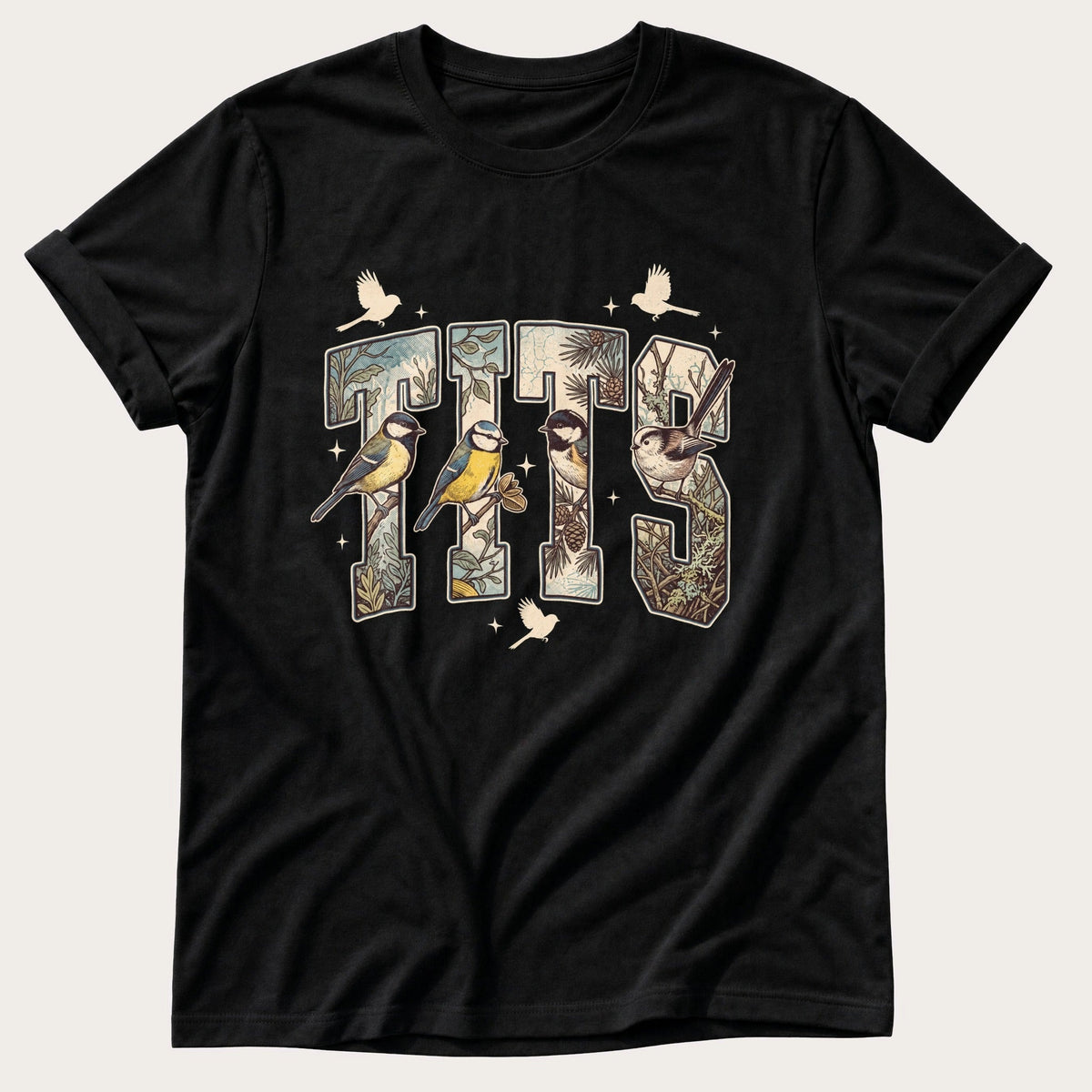 Tits — Black Comfort Colors tee