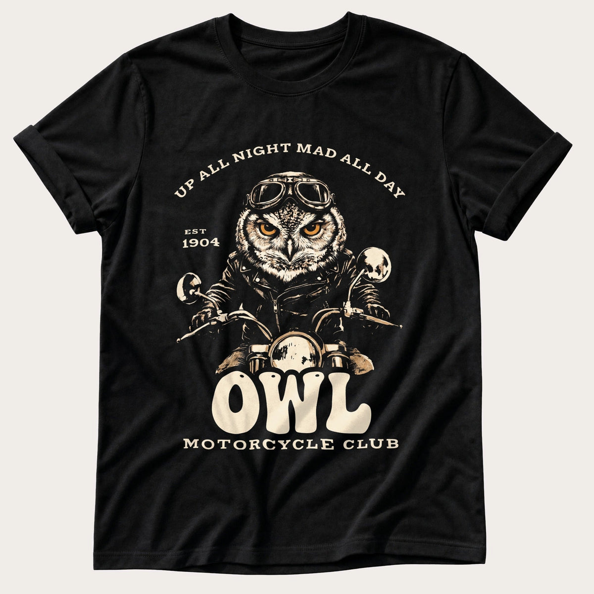 Up All Night Mad All Day — Black Comfort Colors tee