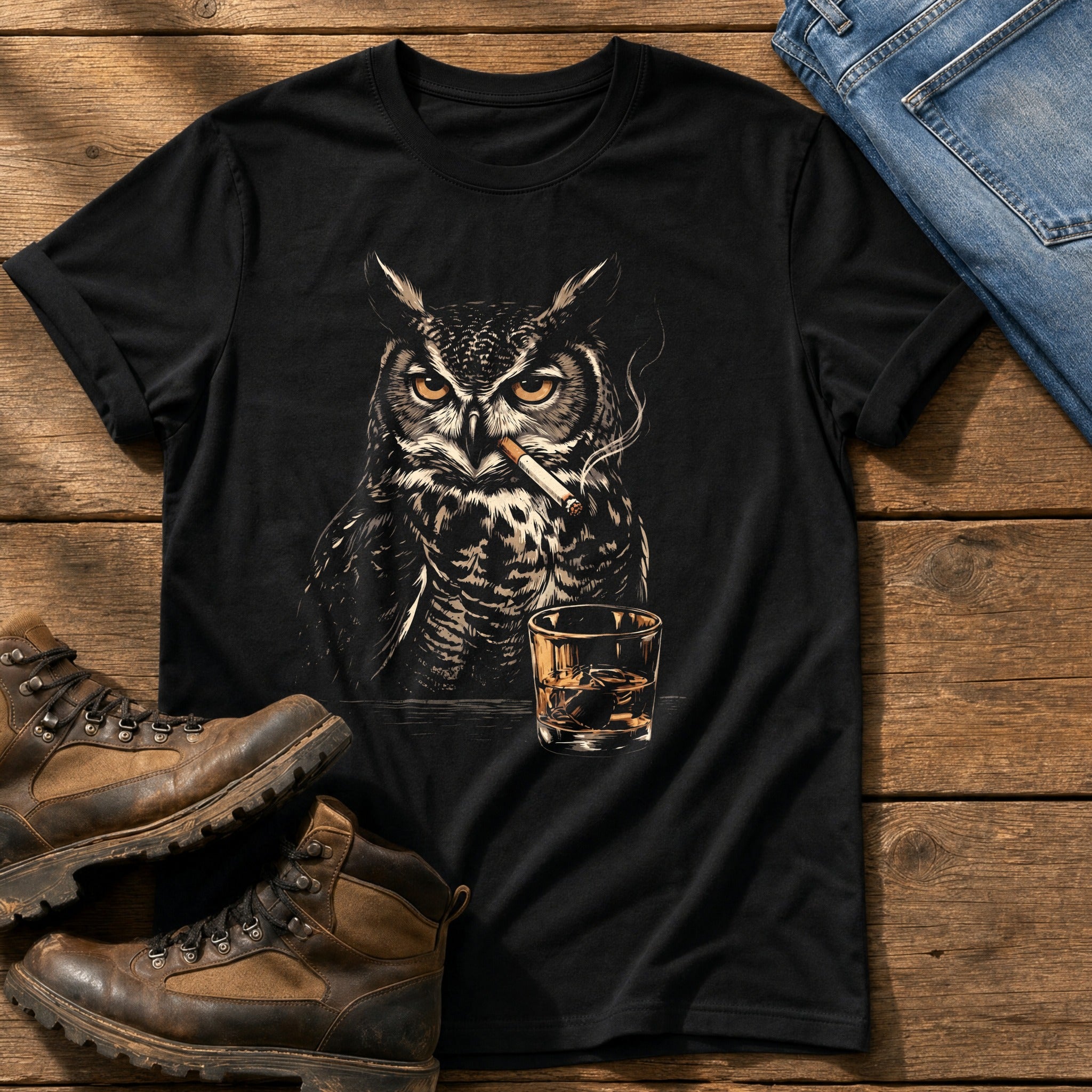 Whisky & Wisdom — Black Comfort Colors tee