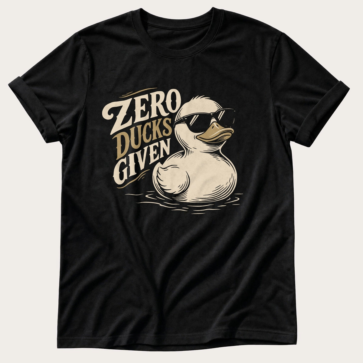 Zero Ducks Given — Black Comfort Colors tee