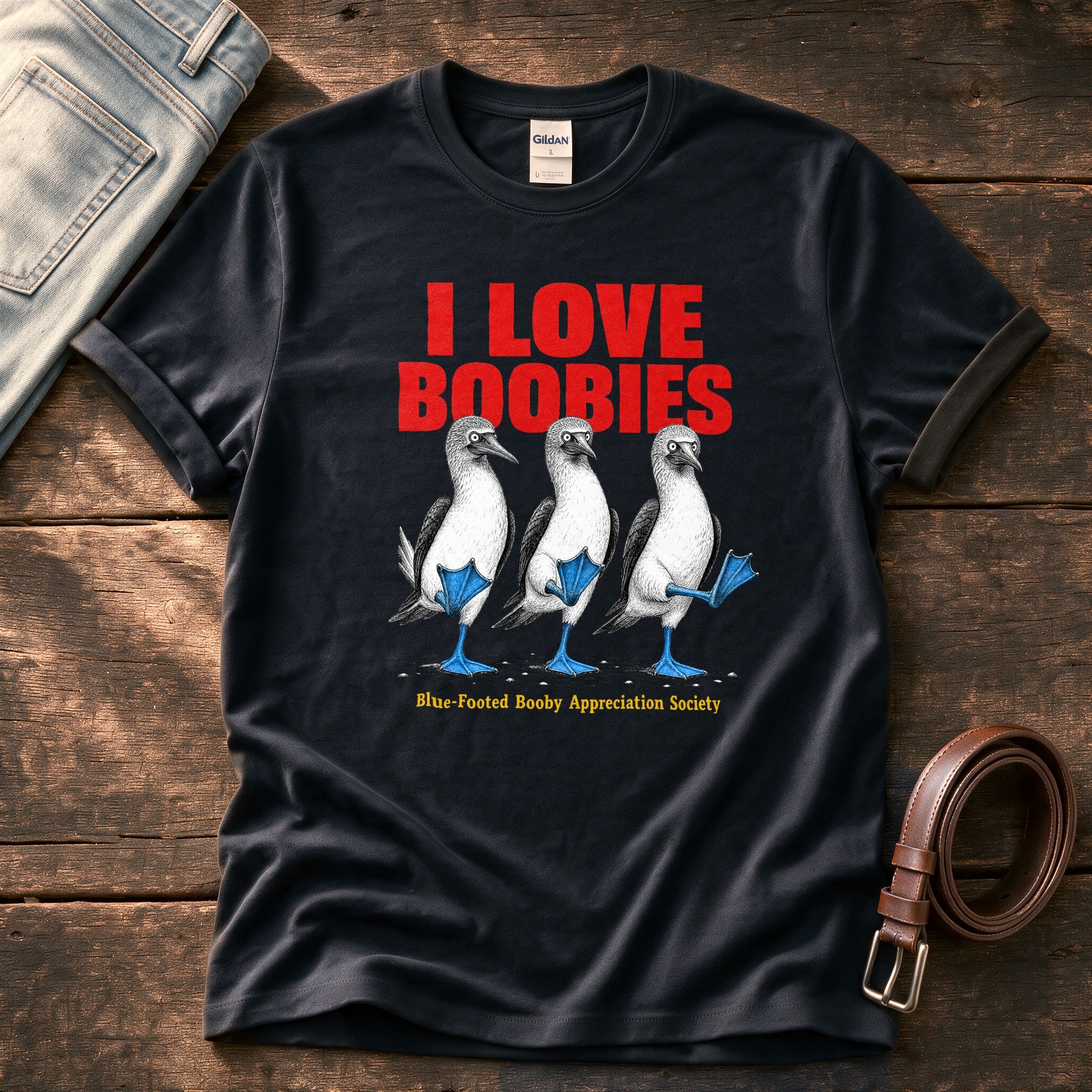 Boobies 3 — Black Comfort Colors tee