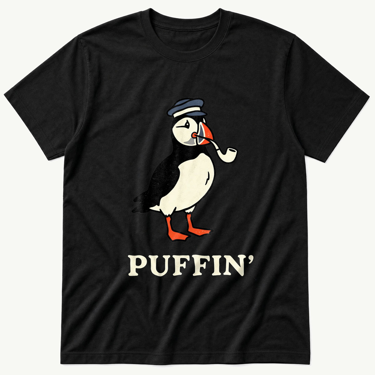Cap Puffin 7 — Black T-Shirt
