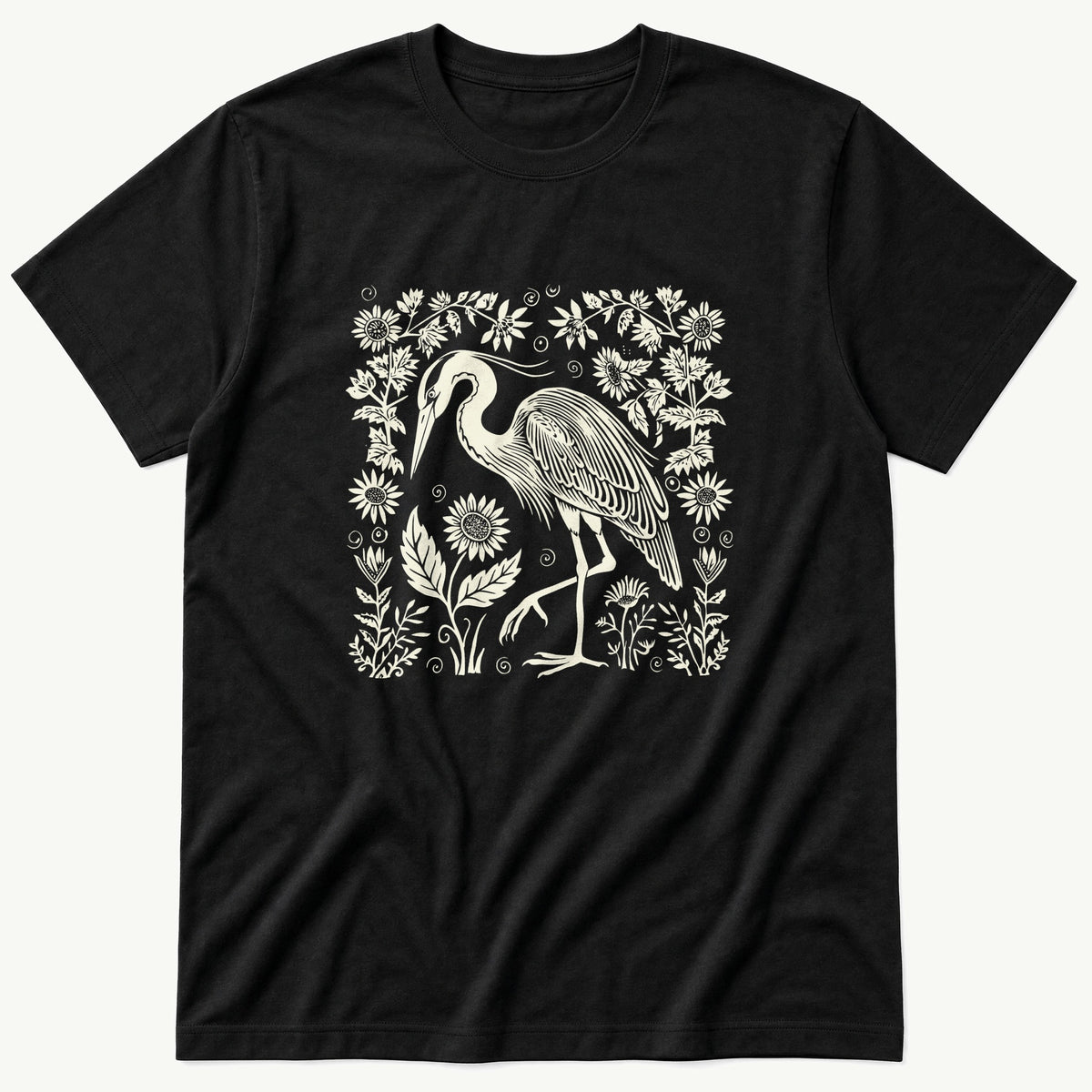 Crane 32 — Black T-Shirt