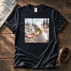 Disaster Seagull 2 — Black Comfort Colors tee