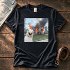 Disaster Seagull 4 — Black Comfort Colors tee