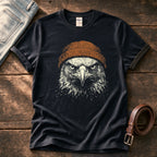 Eagle Beanie 55 — Black Comfort Colors tee